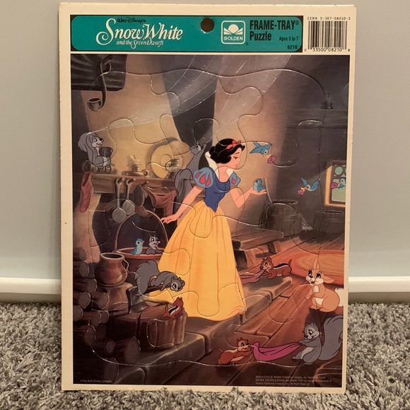GOLDEN | Toys | Vintage Snow White Frame Tray Puzzle | Poshmark